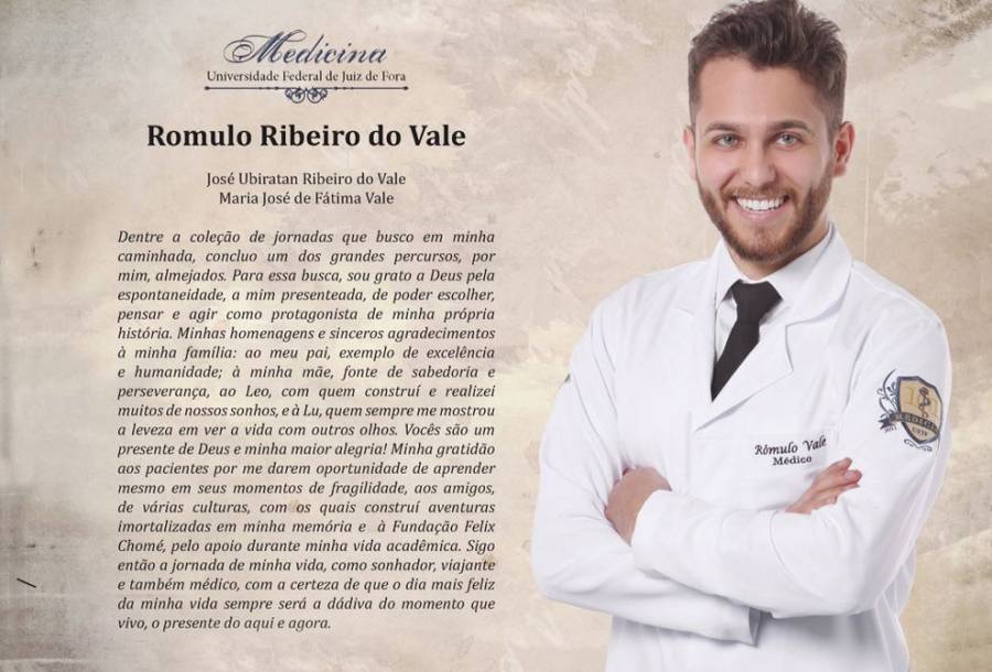 Dr. Romulo Ribeiro do Vale envia mensagem de agradecimento ao apoio recebido pela Fundação Félix Chomé